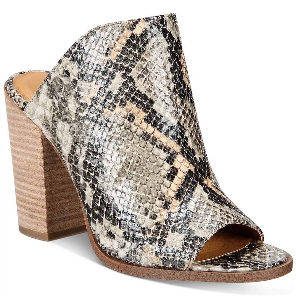 DV DOLCE VITA Belva Multi Nude Faux Snakeskin Mule with Block Heel